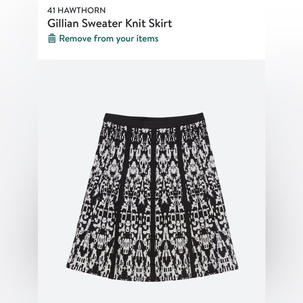 41 Hawthorn Stitch fit black knit skirt NWOT